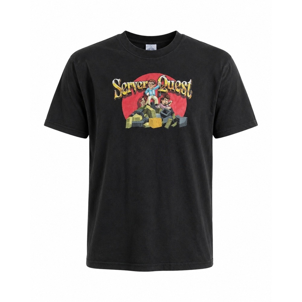 Vintage Y2K Microsoft TechNet Plus Server Quest‎ T-Shirt Mens XL Black Promo